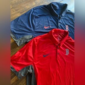 Boston Red Sox Nike Polo Shirts Mens XL MLB Baseball DriFit Short Sleeve Golf